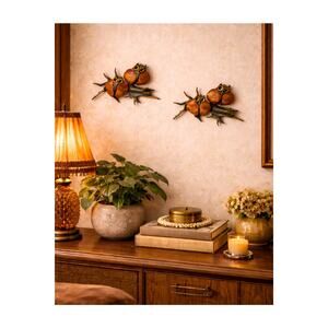 Vintage 2 Pc Owls Branch Wall Sculpture Art MCM Boho Art 1960s 1970s Hippie